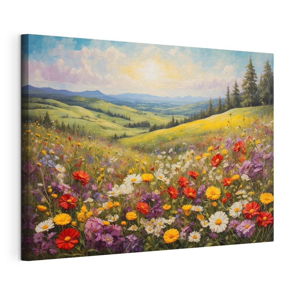 Field of colorful flowers Field of colorful flowers