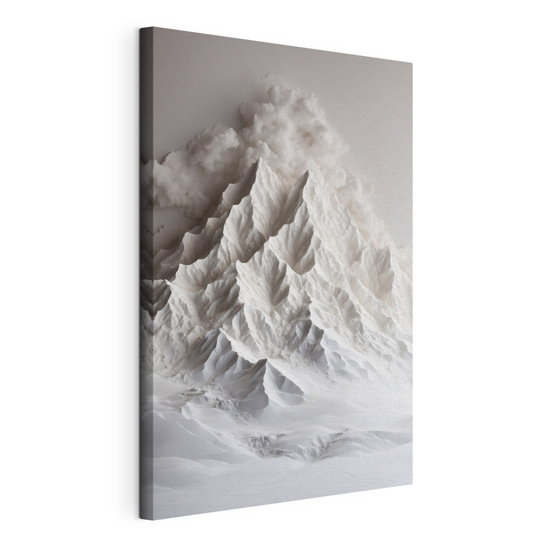 Mountain with smoke coming out of it
