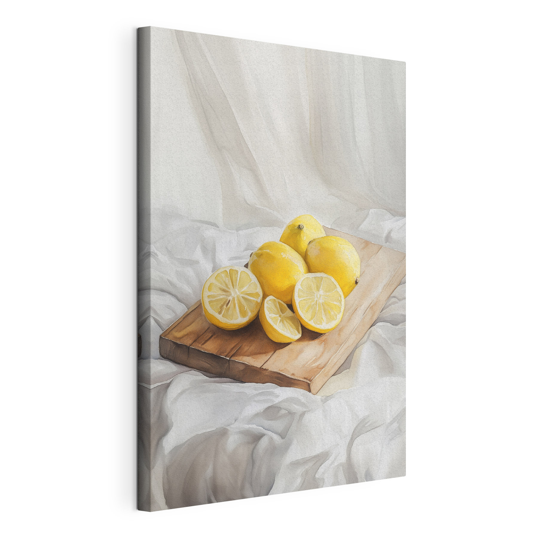 Group of lemons on a cutting board Group of lemons on a cutting board