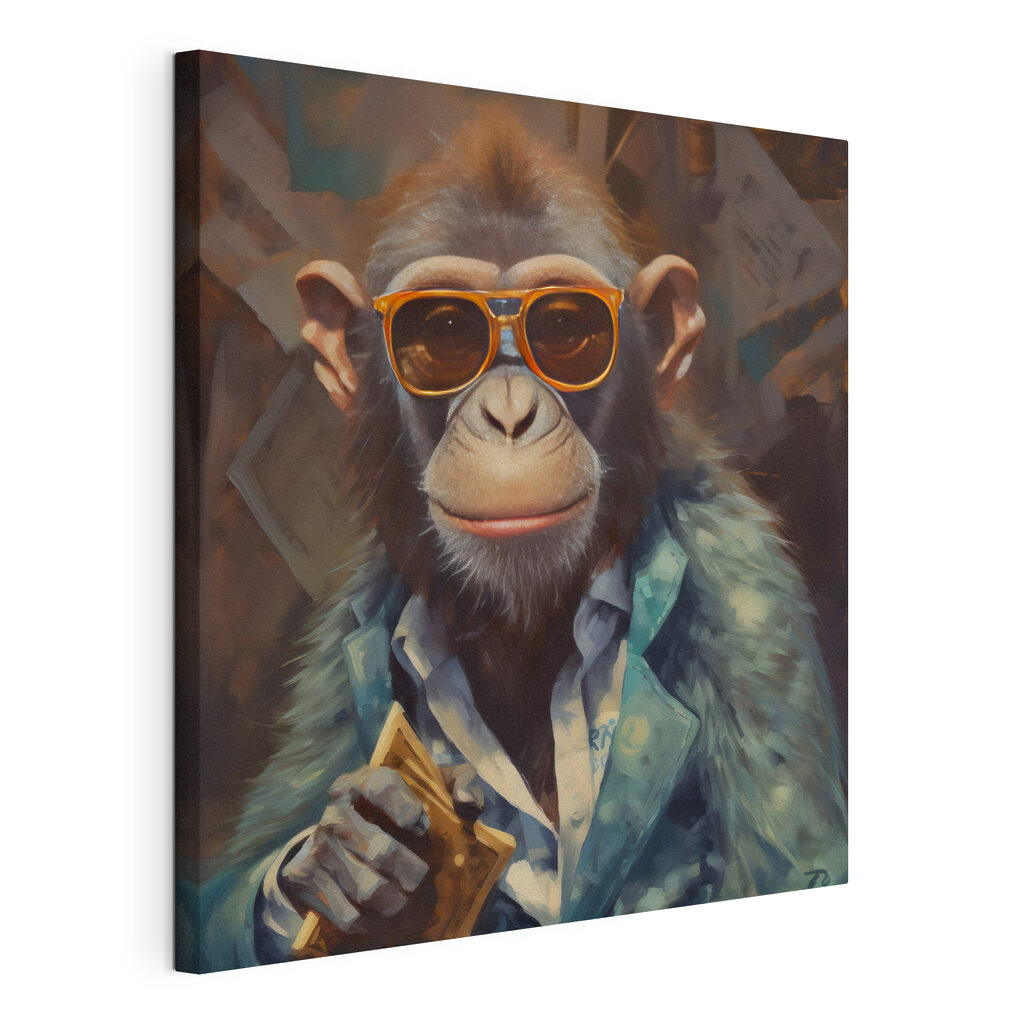 A monkey wearing sunglasses and a suit A monkey wearing sunglasses and a suit