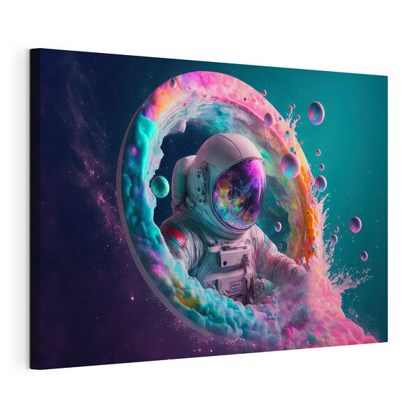Obraz Astronaut vo farebnom kruhu (Katalógové číslo: s33510) Obraz Obraz Astronaut vo farebnom kruhu (Katalógové číslo: s33510)