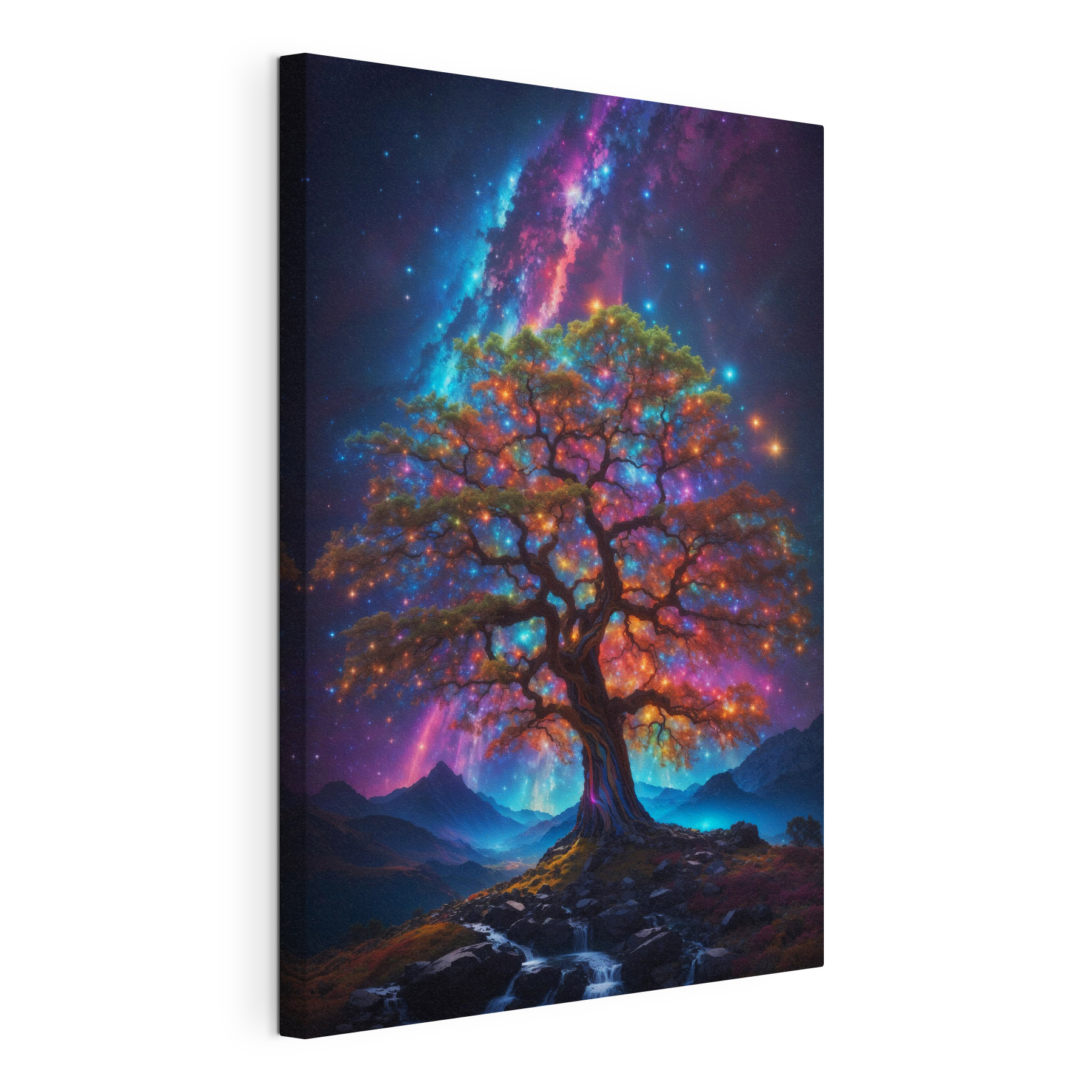 Tree with colorful lights