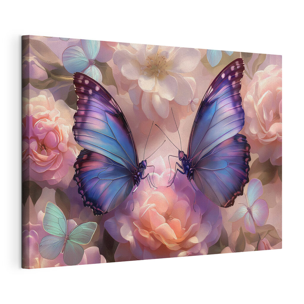 Two butterflies on a flower