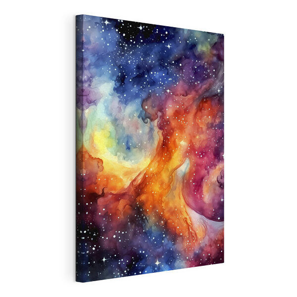 Farebná galaxia s hviezdami Obraz Farebná galaxia s hviezdami