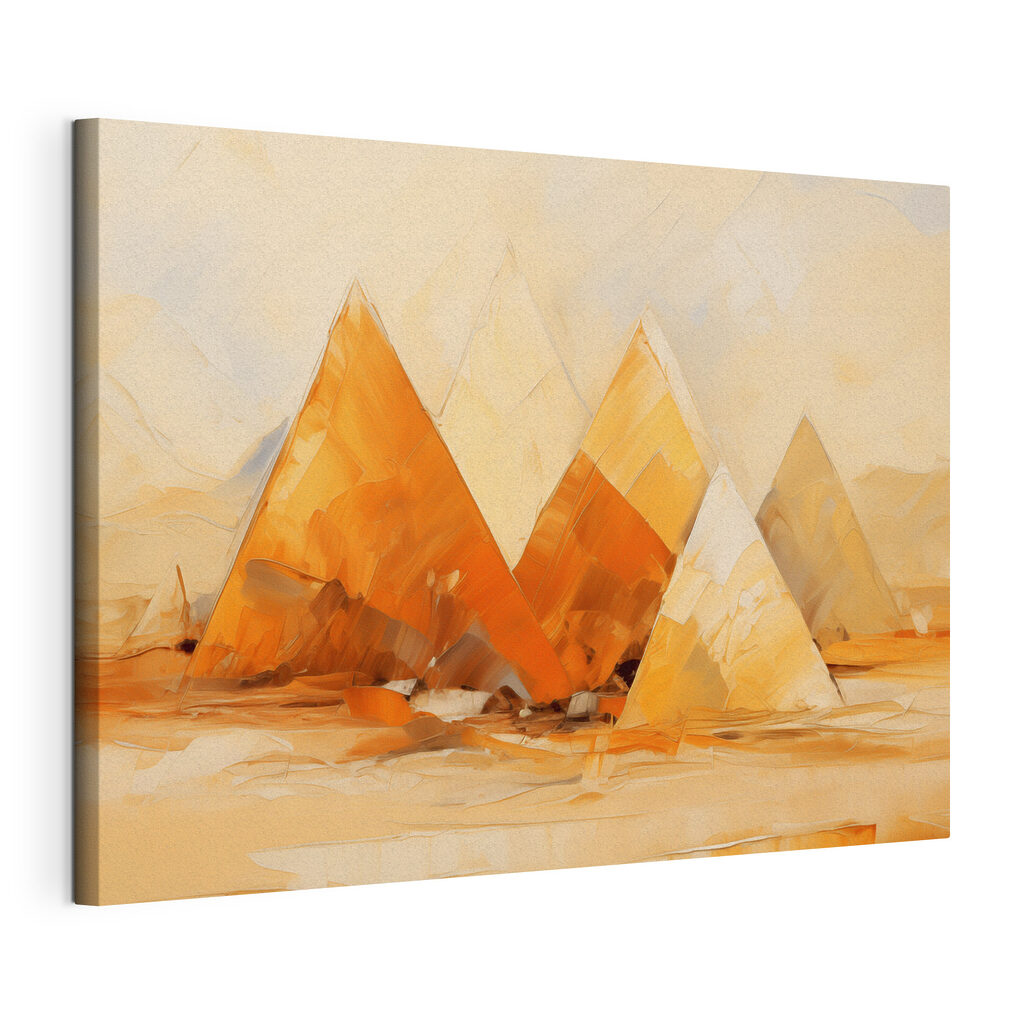 A group of pyramids in a desert