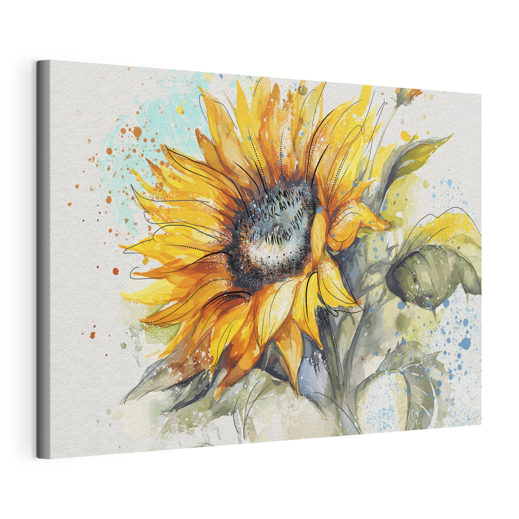 Painting of a sunflower