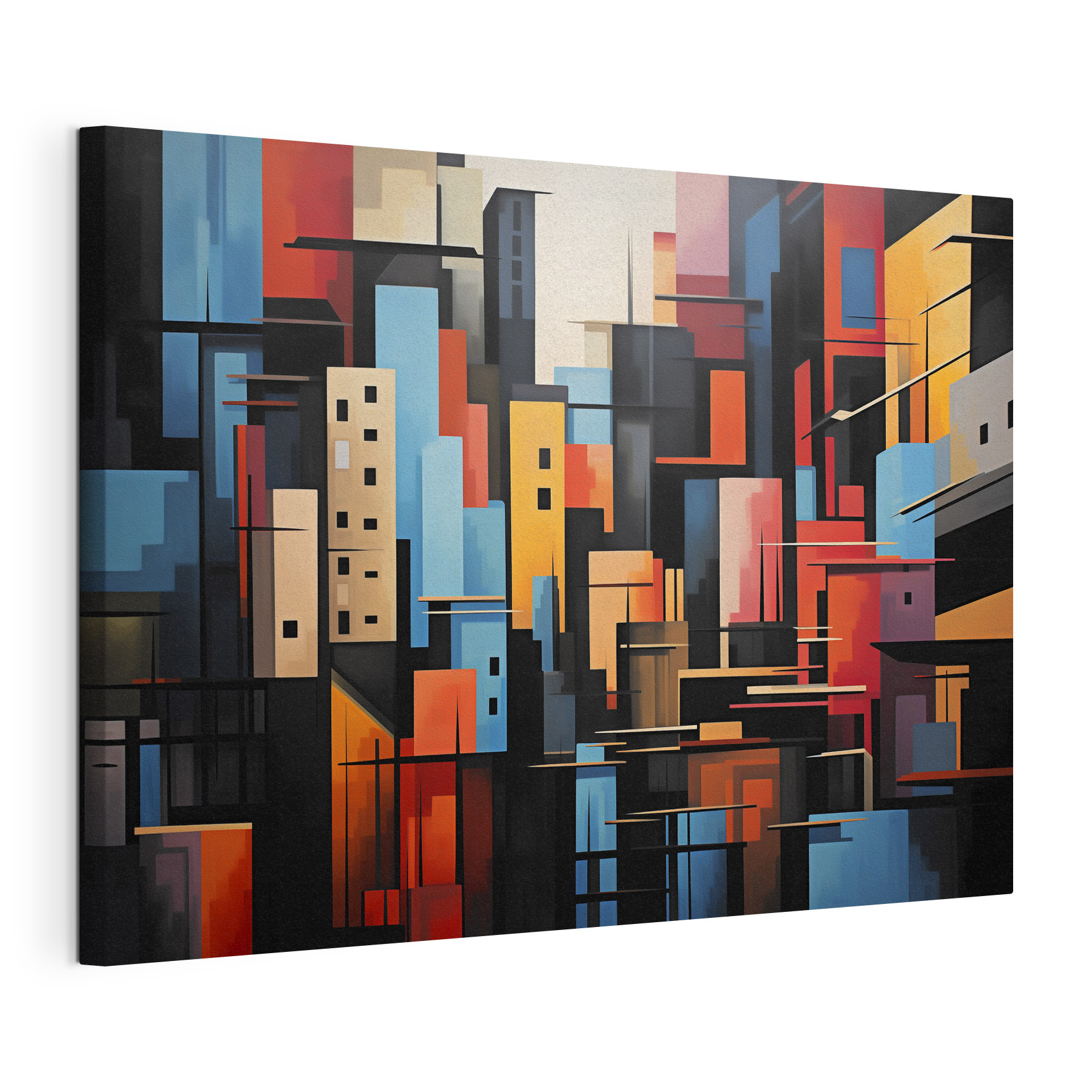 Painting of a city Painting of a city