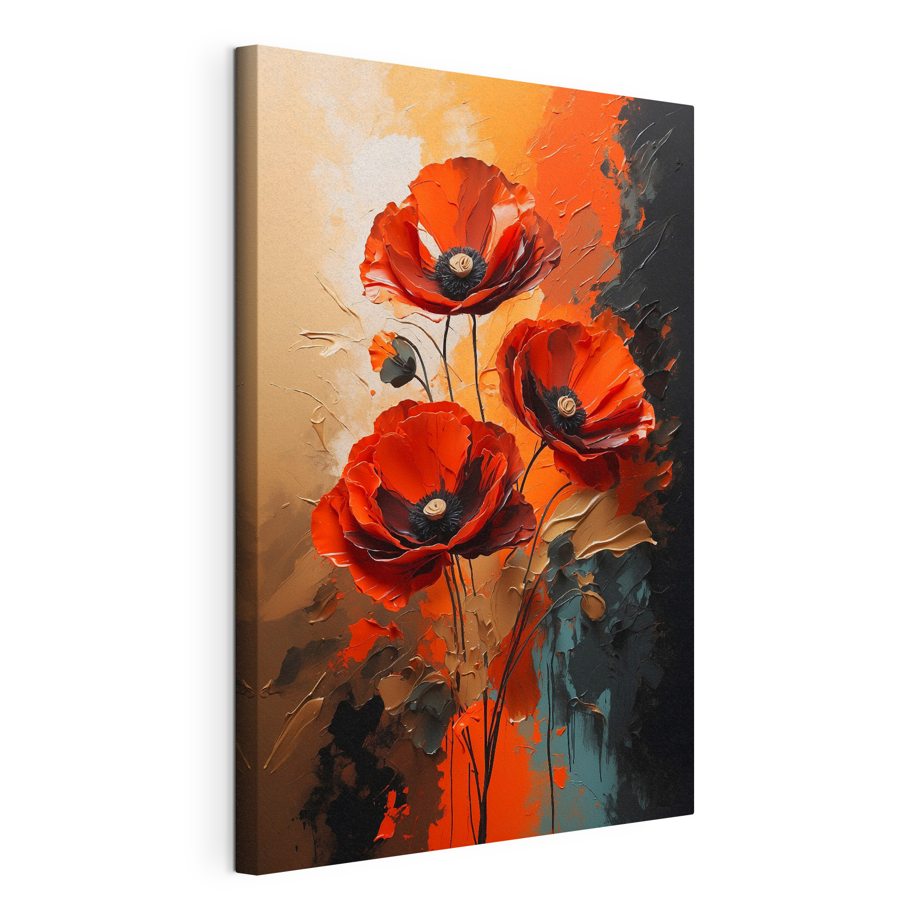 Painting of red flowers