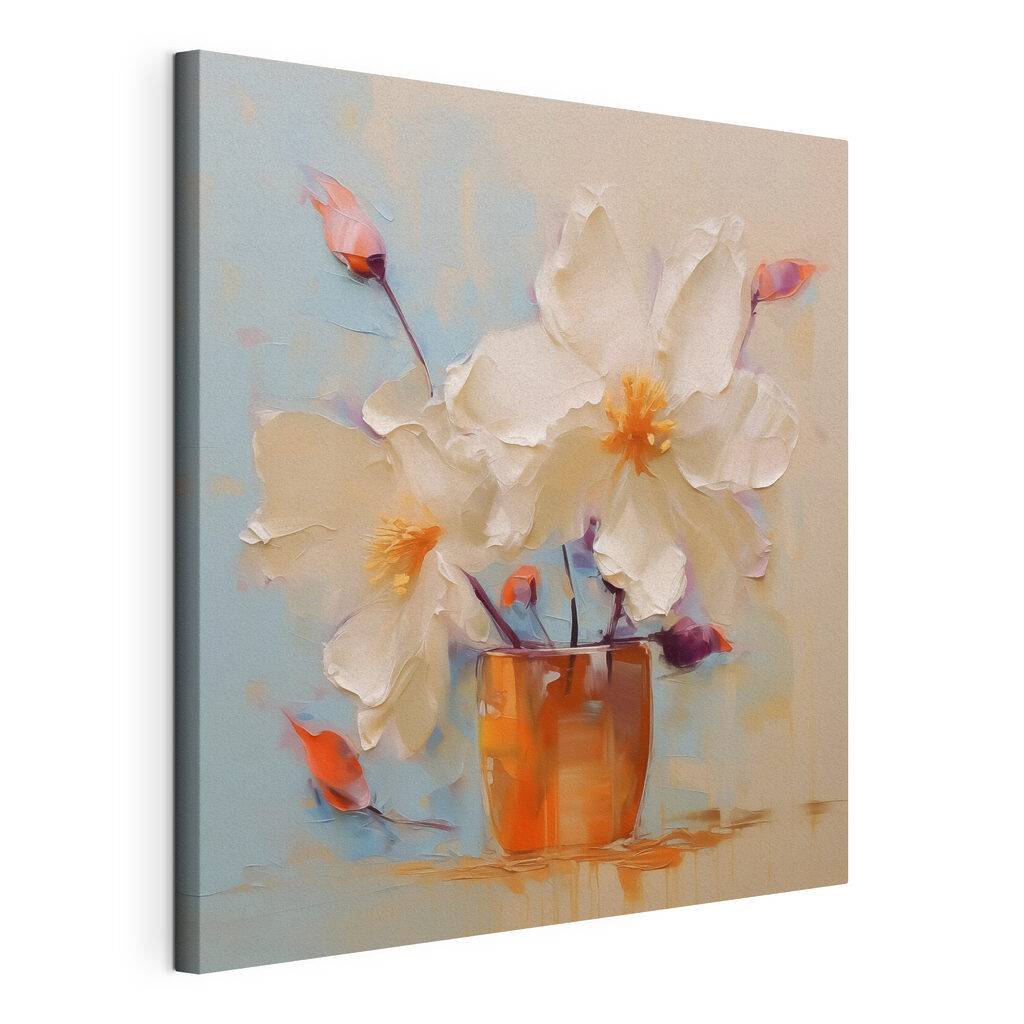 Painting of flowers in a vase Painting of flowers in a vase