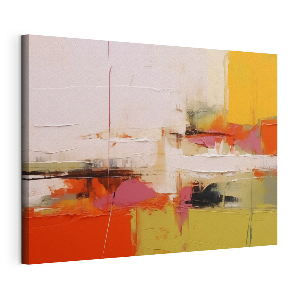 Painting of a colorful wall