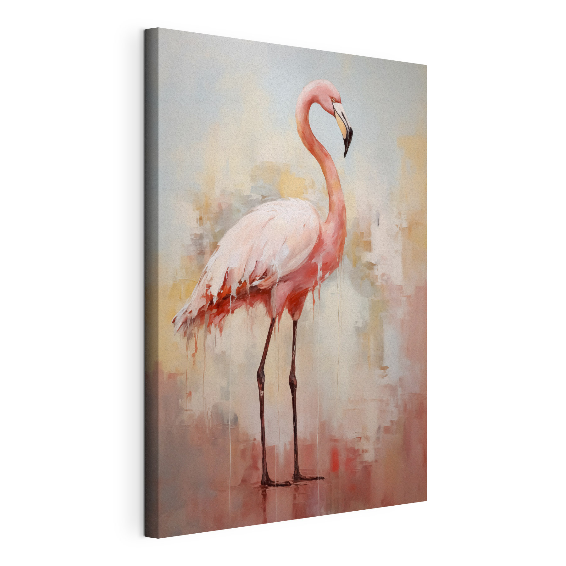 Painting of a pink flamingo Painting of a pink flamingo