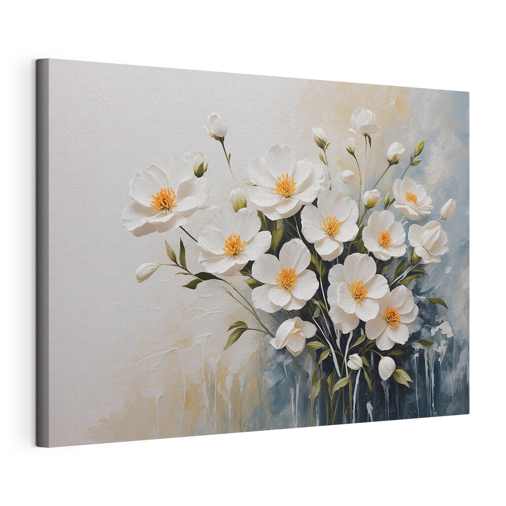 Painting of white flowers