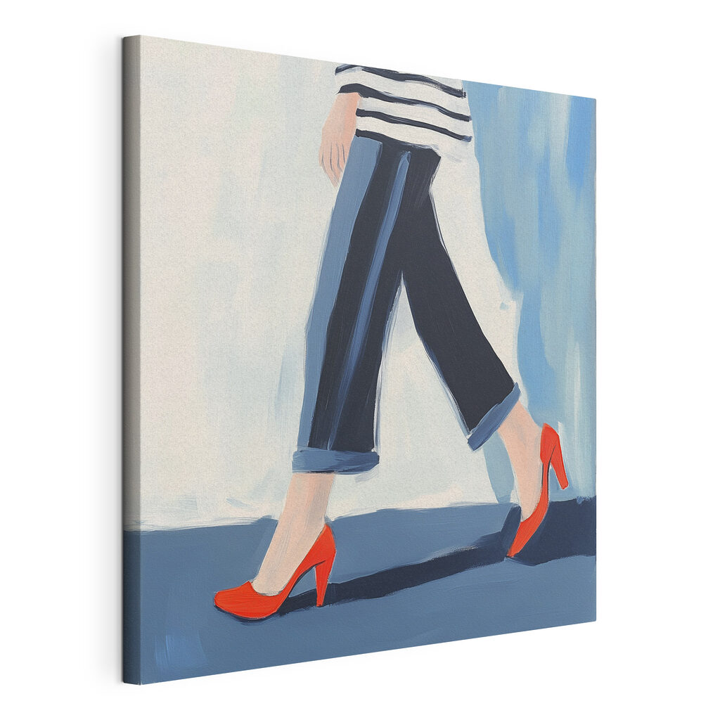 Woman wearing red shoes Woman wearing red shoes