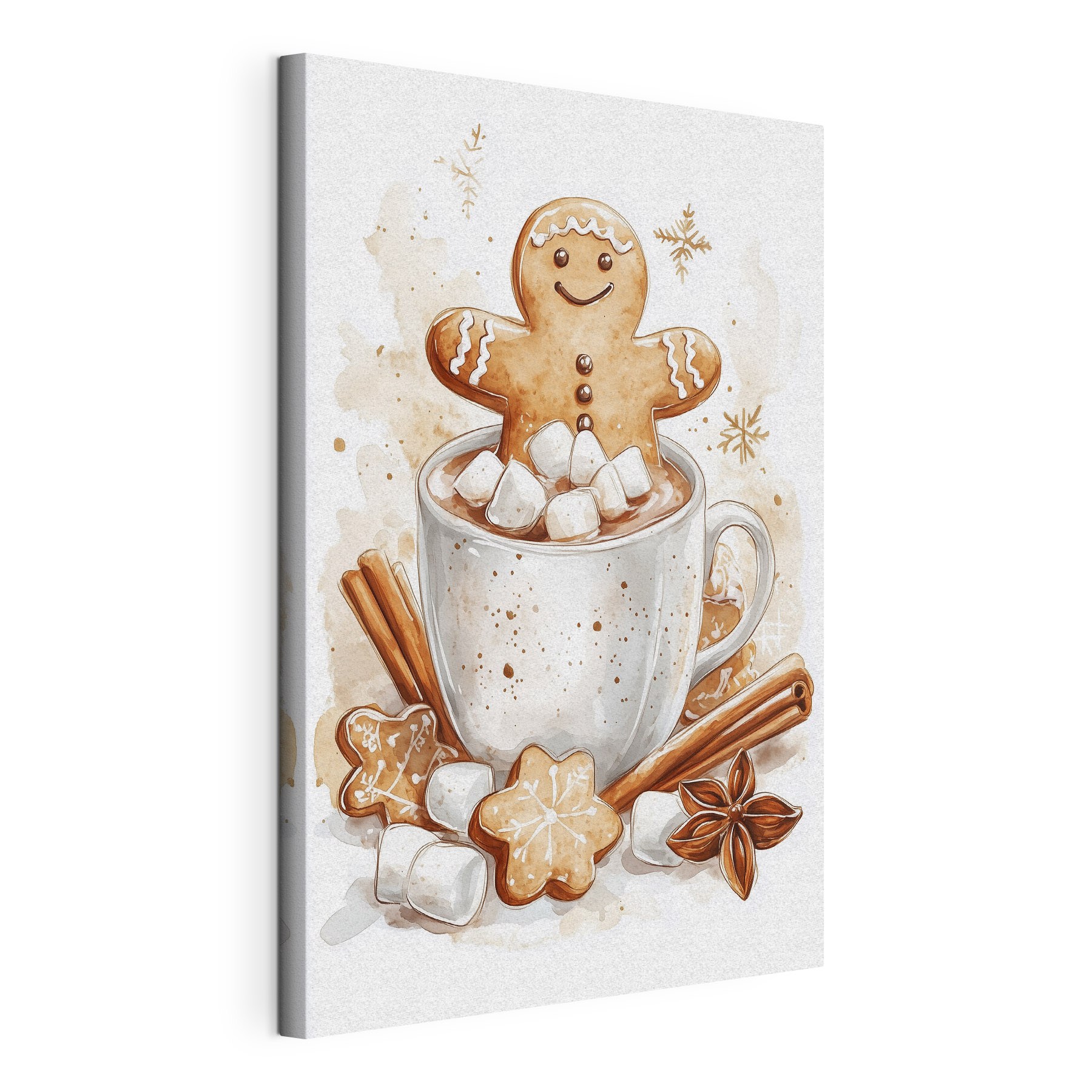 Gingerbread man in a mug of hot chocolate Gingerbread man in a mug of hot chocolate