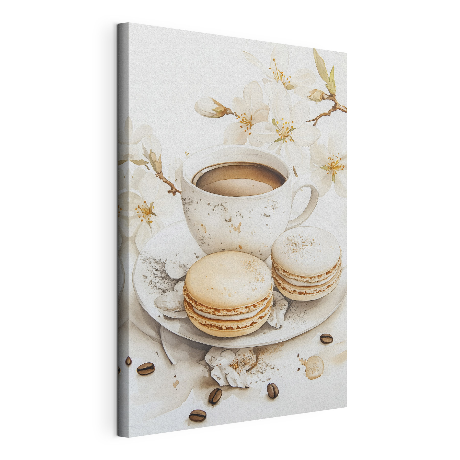 Cup of coffee and cookies on a plate Cup of coffee and cookies on a plate