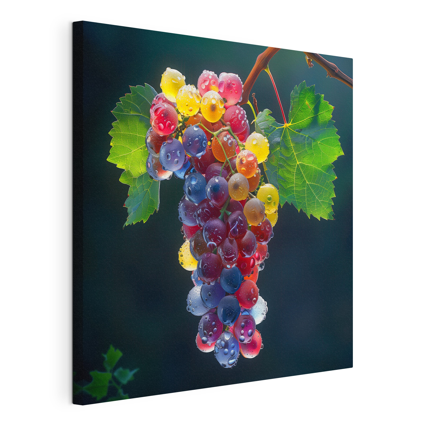 Bunch of colorful grapes with water droplets on them Bunch of colorful grapes with water droplets on them