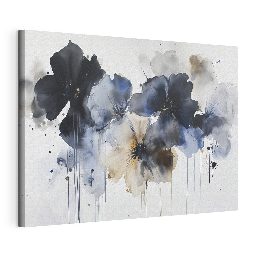 Painting of flowers on a white background Painting of flowers on a white background