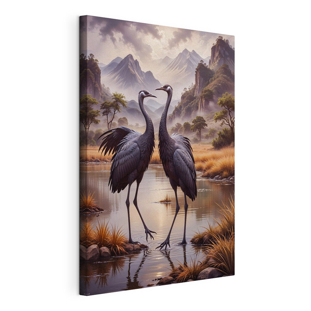 Two birds standing in a river Two birds standing in a river