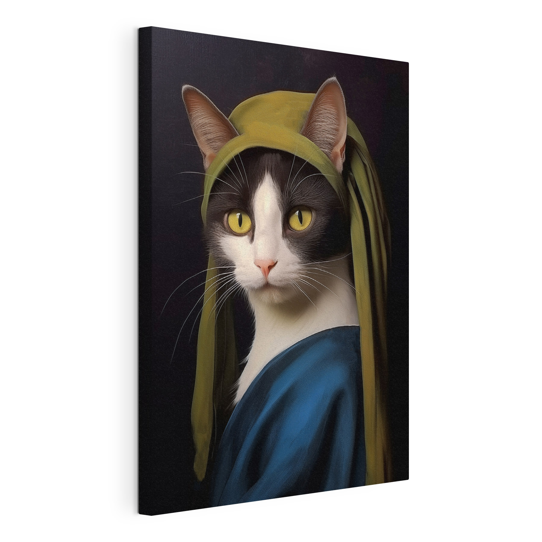 Cat wearing a green hat
