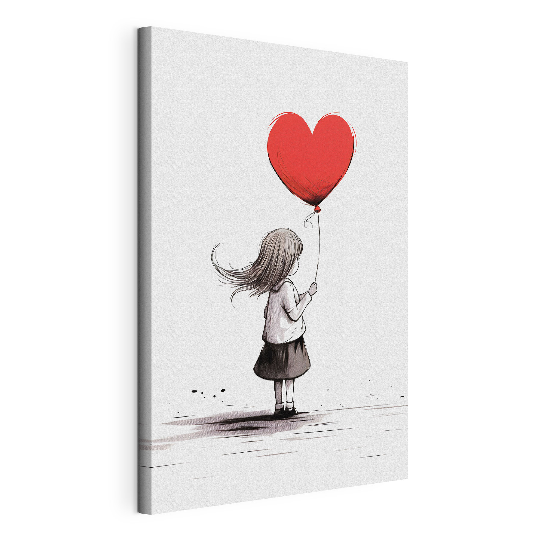 Girl holding a heart shaped balloon Girl holding a heart shaped balloon