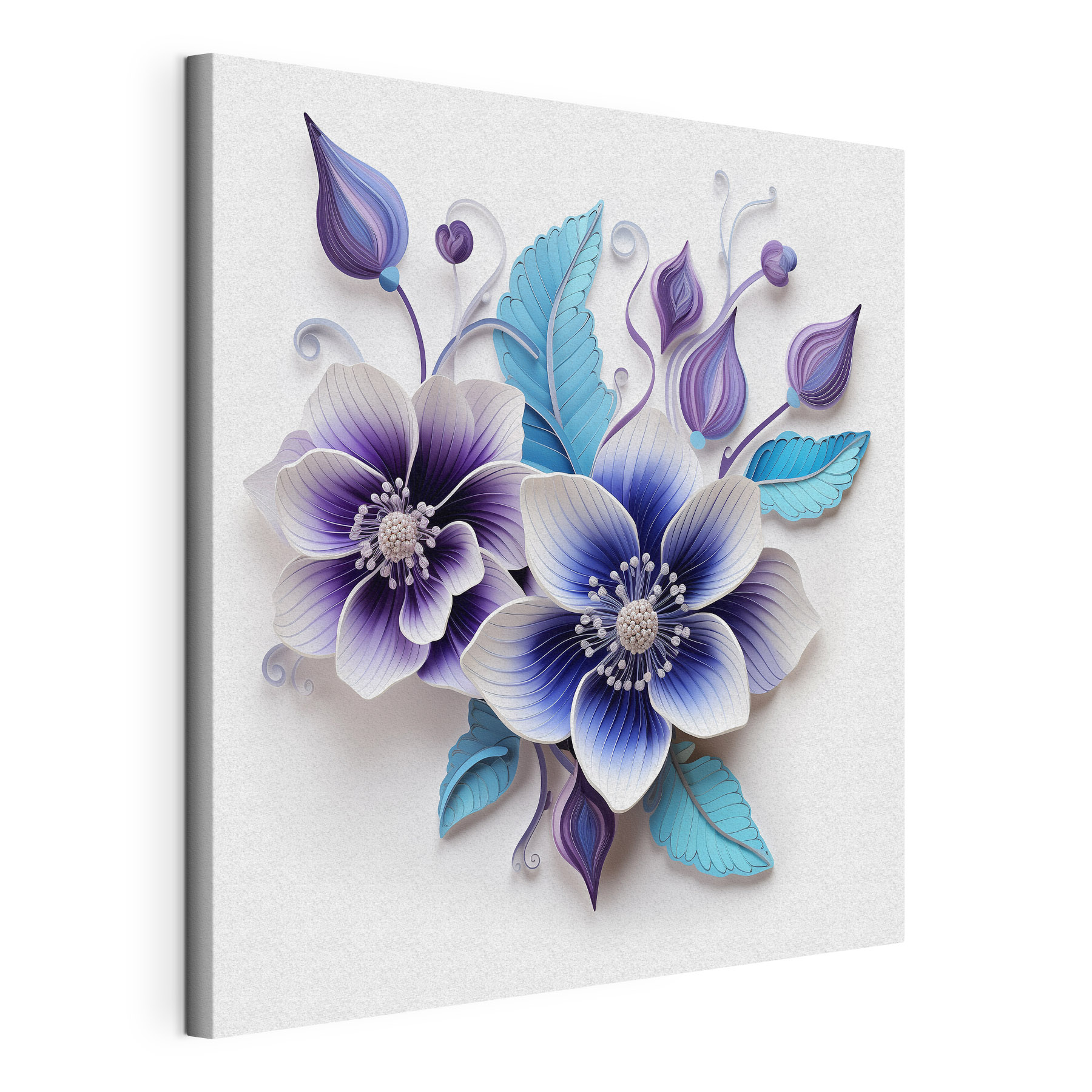 Blue and white flowers