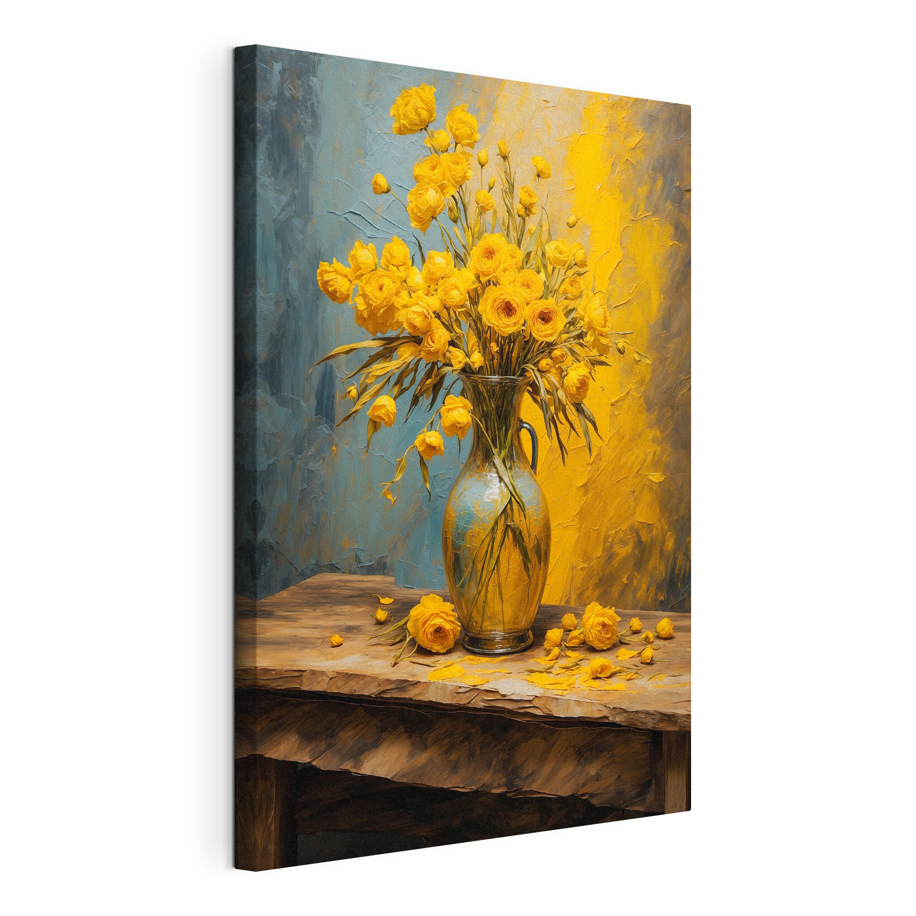 Vase of yellow flowers Vase of yellow flowers