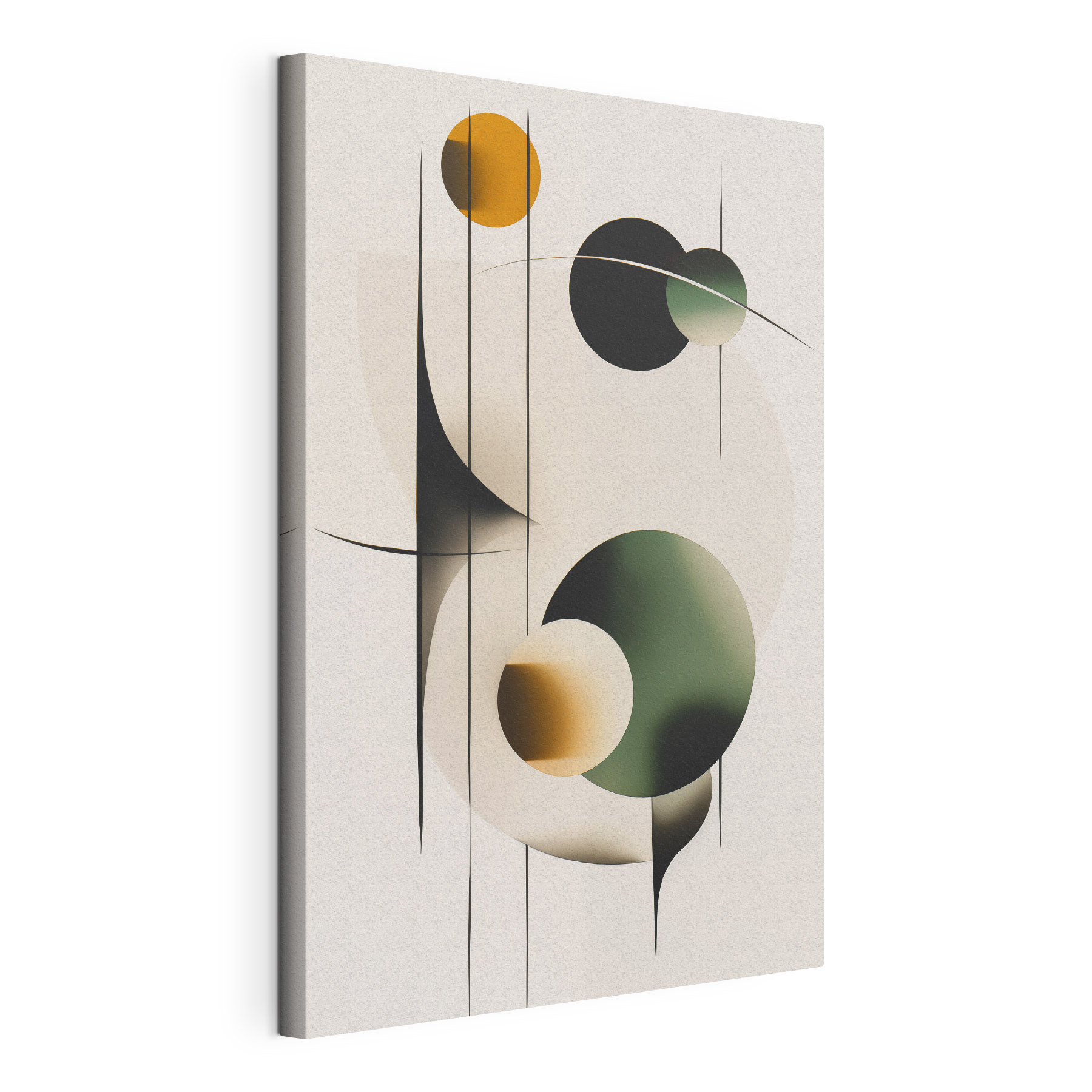 Abstract shapes and colors unite creatively