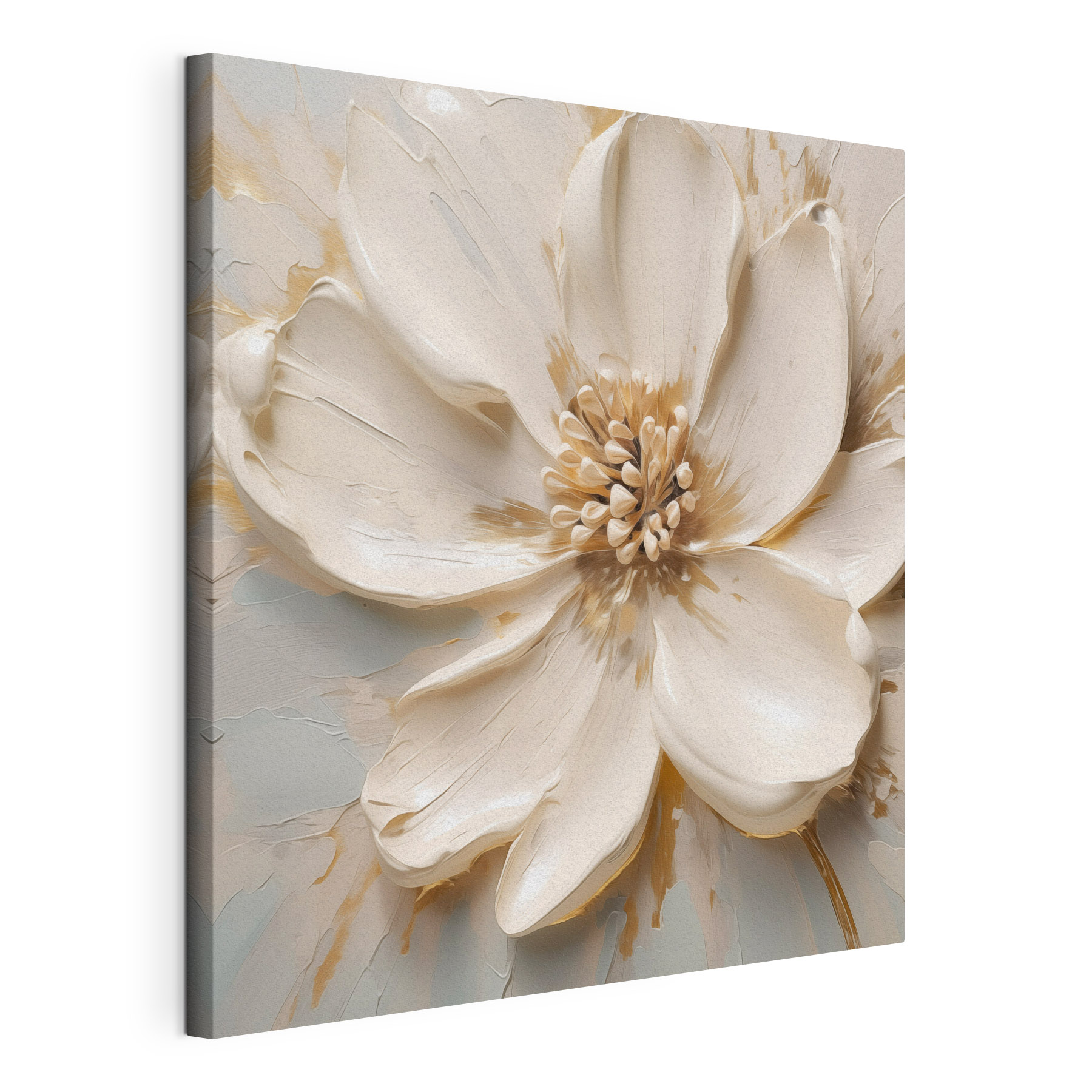 White flower with brown spots