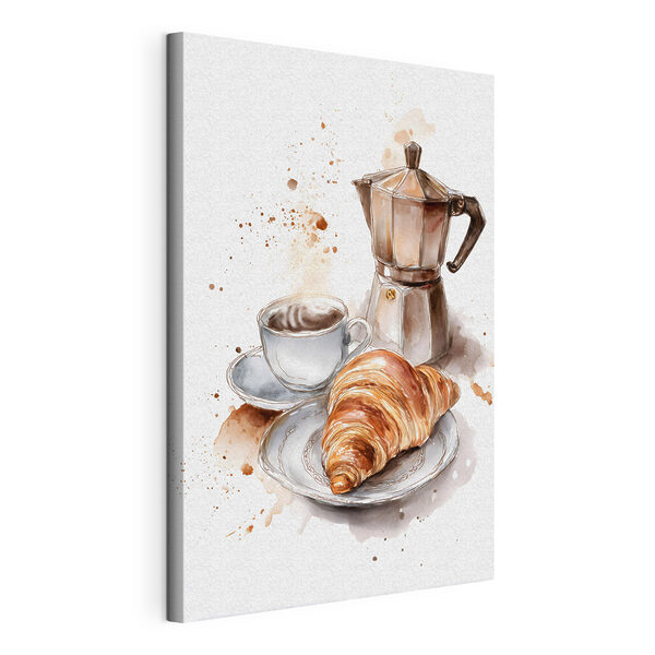 Obraz Croissant a šálka kávy (Katalógové číslo: s48555) Obraz Obraz Croissant a šálka kávy (Katalógové číslo: s48555)