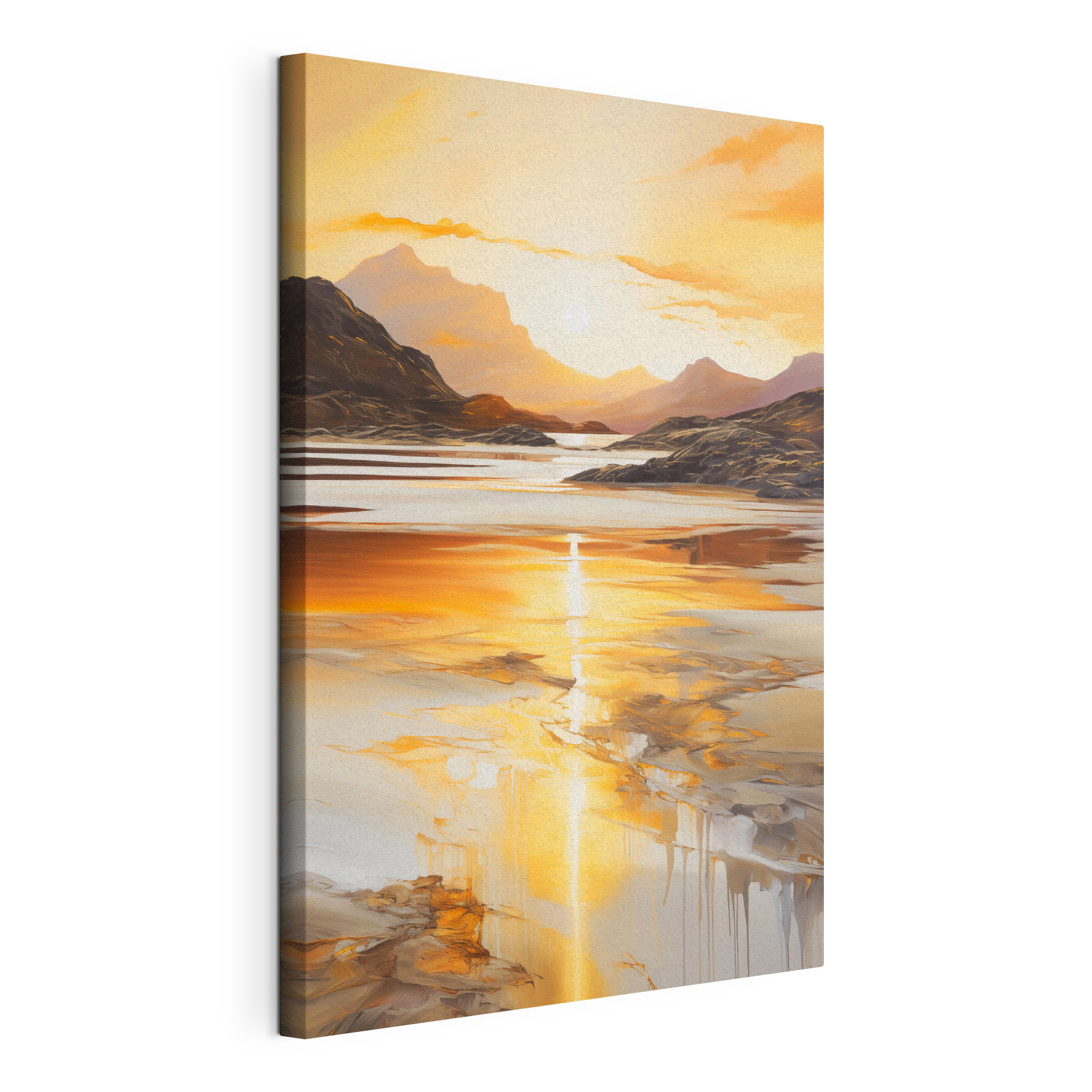 Sunset over a lake