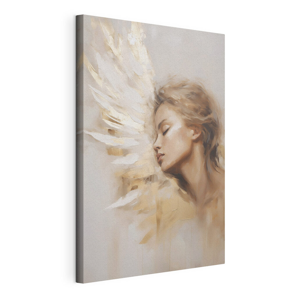 Painting of a woman with wings