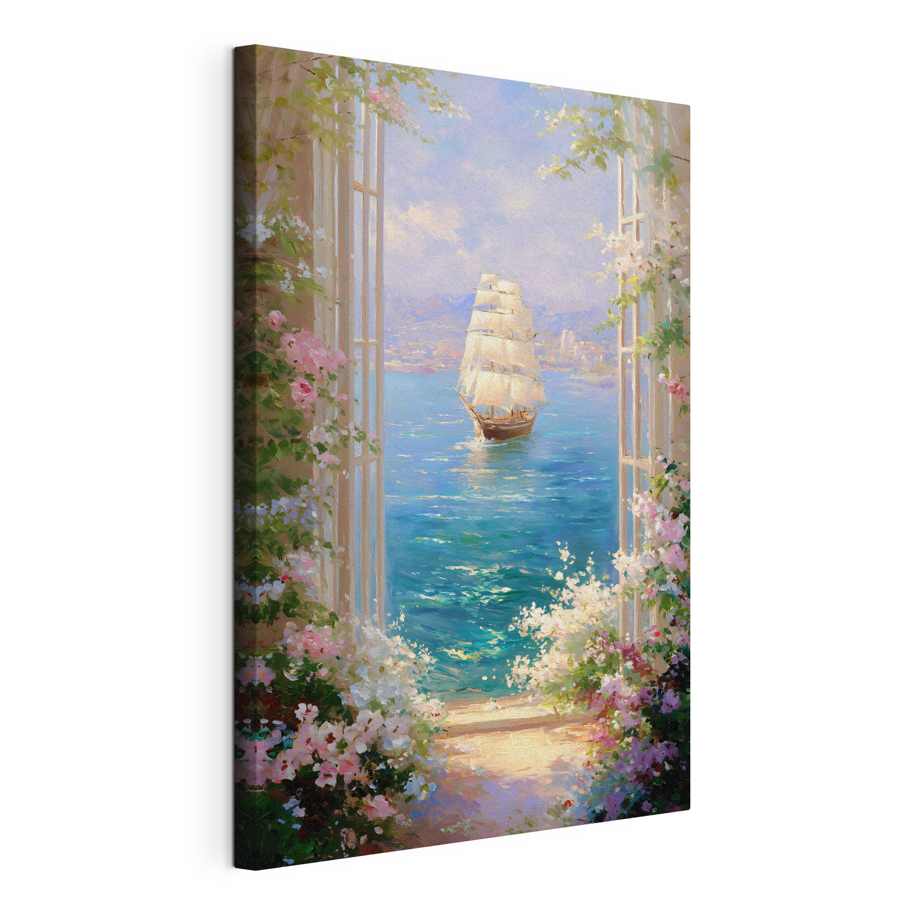 Painting of a ship in the water Painting of a ship in the water