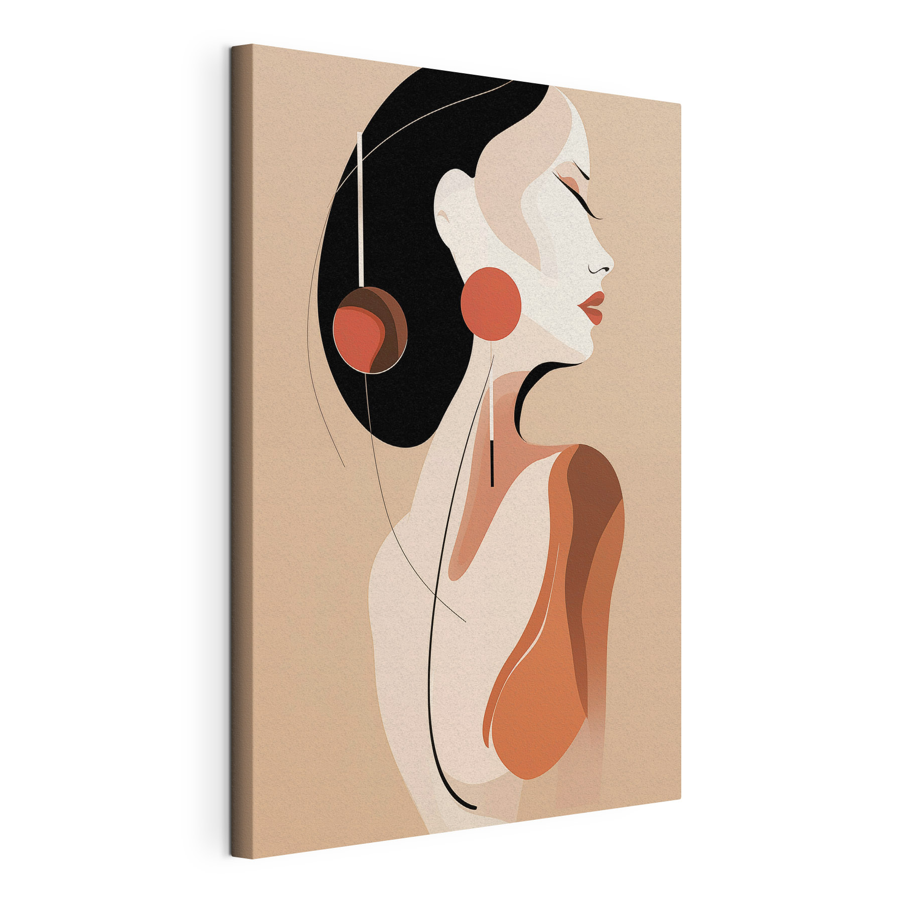 Woman with earrings in her hair