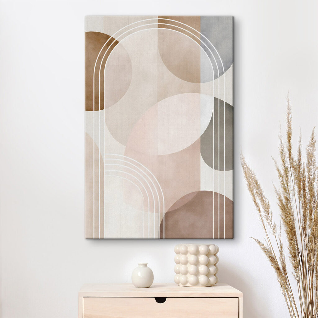 Soft curves and gentle color palette