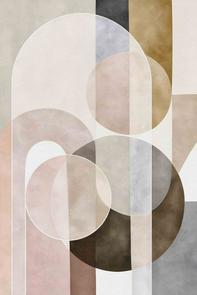 Abstract shapes create a harmonious blend