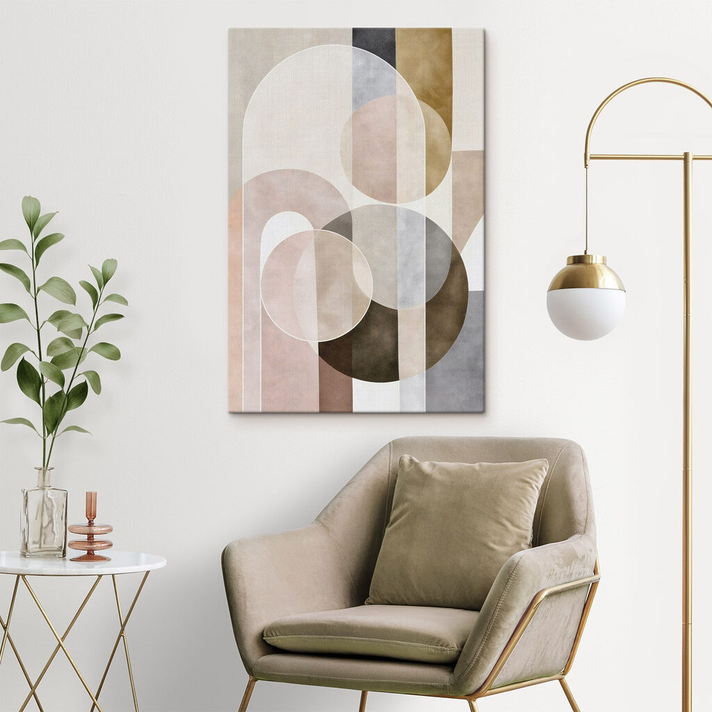 Abstract shapes create a harmonious blend