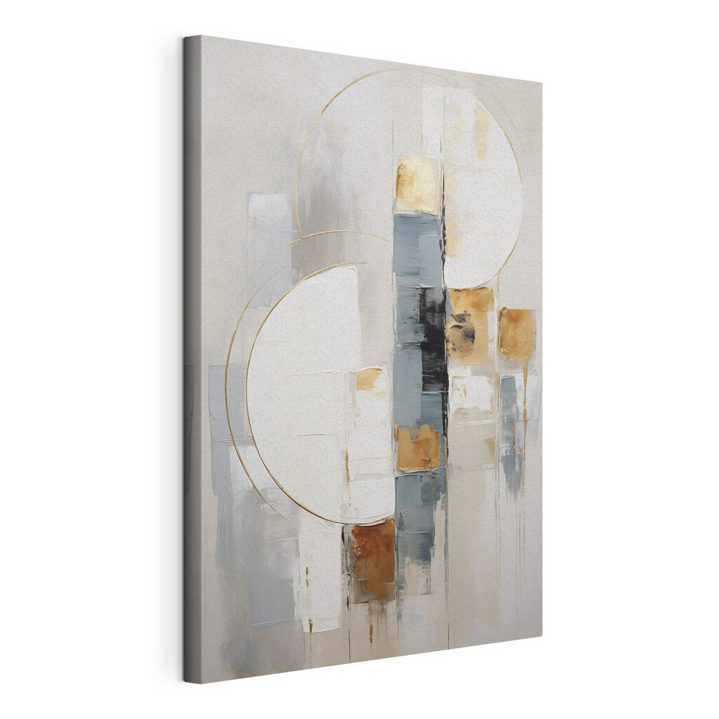 Abstract shapes in serene colors