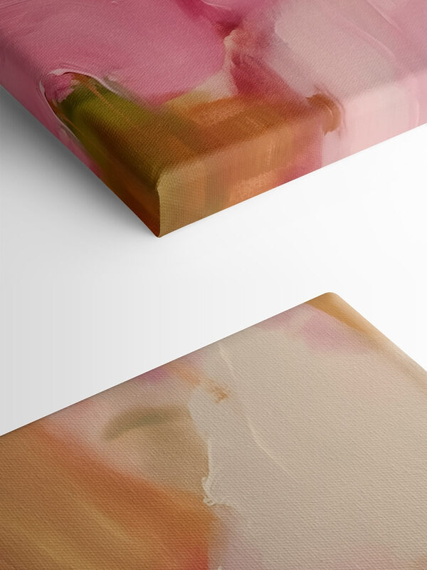 Painting of pink and green colors Painting of pink and green colors