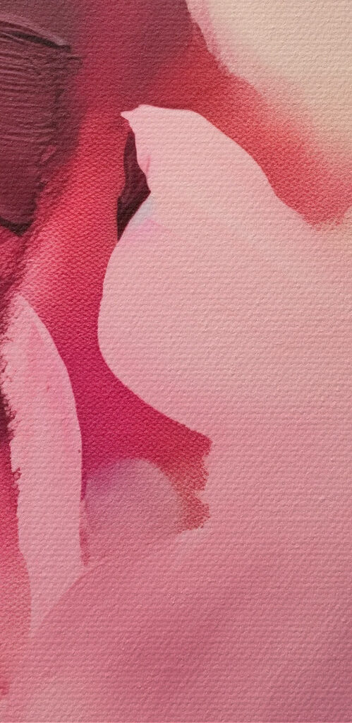 Painting of pink and green colors Painting of pink and green colors