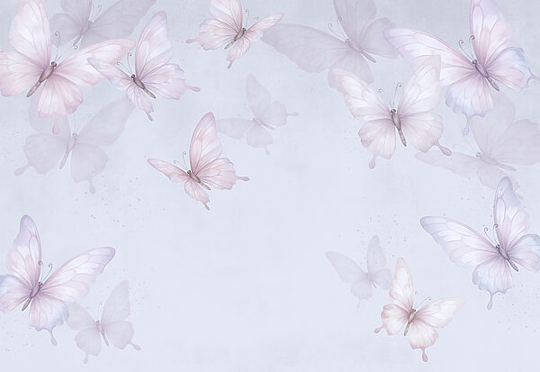 Group of butterflies flying