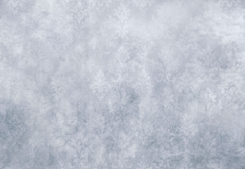 White floral pattern on a white surface White floral pattern on a white surface