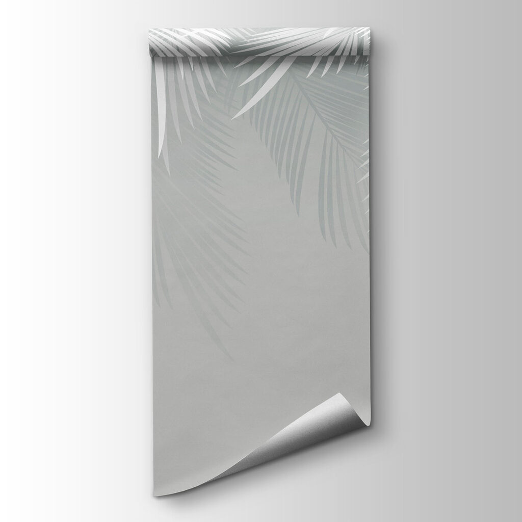 White feathered pattern on a gray background
