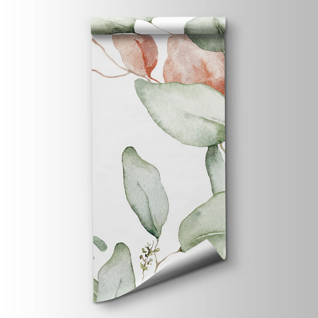 Watercolor painting of leaves and branches Watercolor painting of leaves and branches