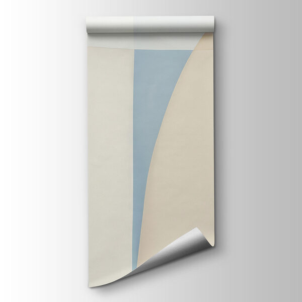 Blue and white art piece