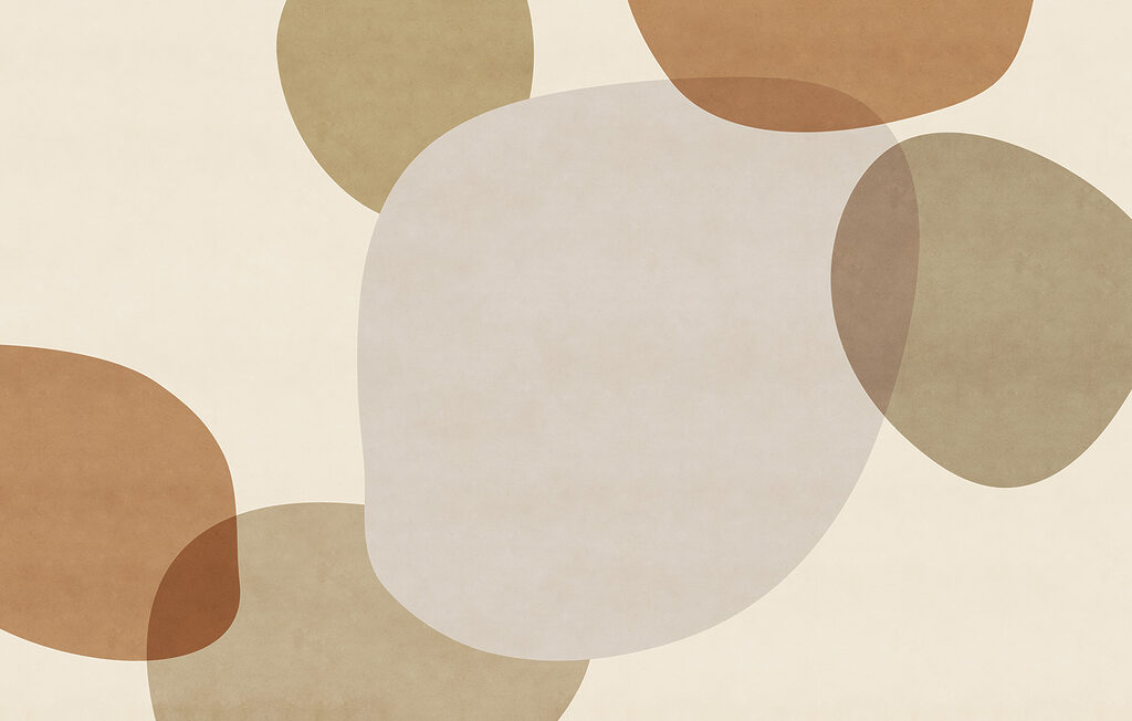 Group of brown and white circles
