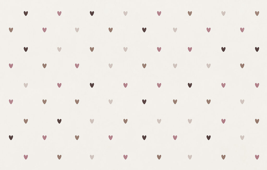 White background with many small hearts