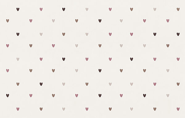 White background with many small hearts
