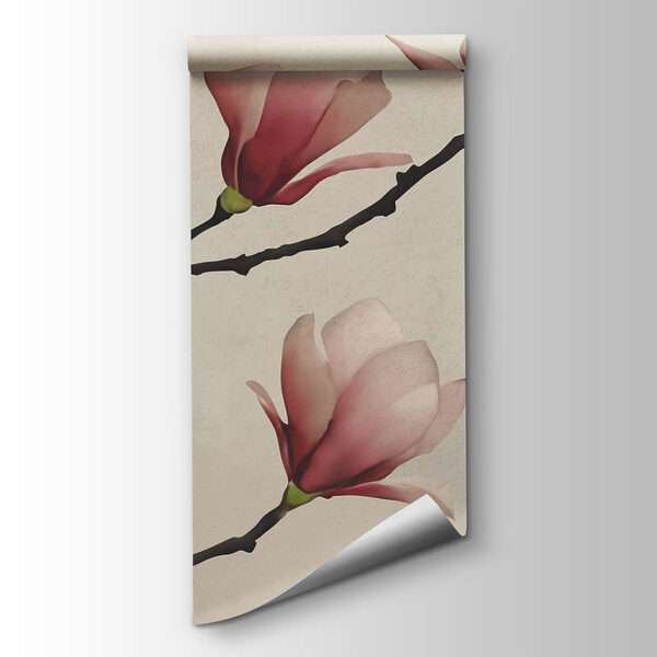 Branch with pink flowers