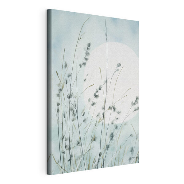 Gentle grass silhouette against the moon