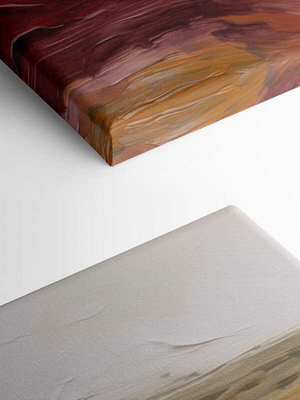 Fluid strokes in warm earth tones